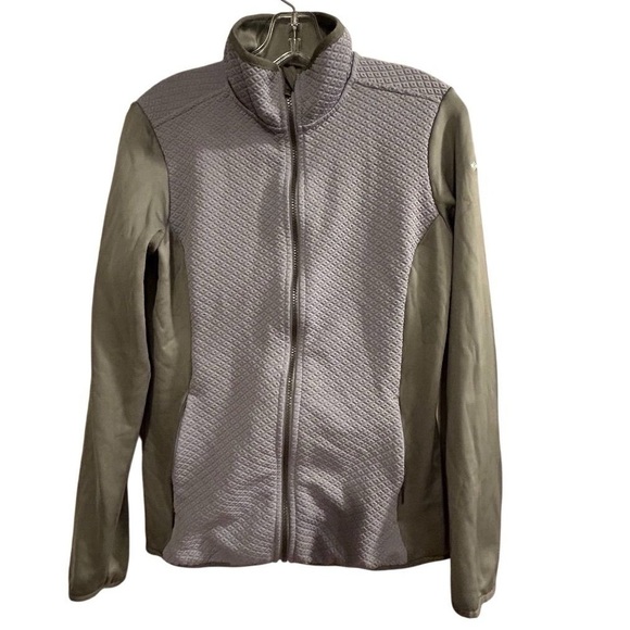 Women’s Columbia Purple and Grey Roffe Ridge Full Zip Quilted Fleece Sweater L - Picture 1 of 9